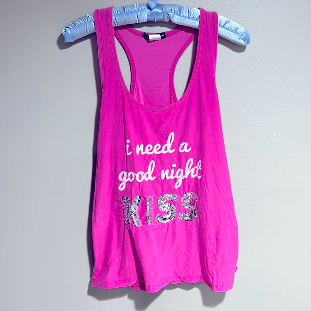 Pink Racer Back Tank Top